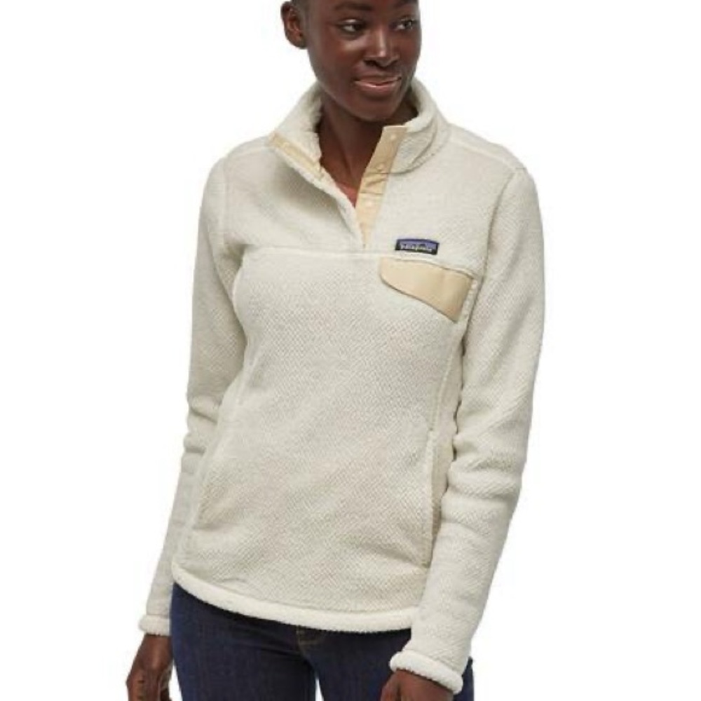 Patagonia Re-Tool Snap-T Fleece Pullover Women's Raw Linen Sz M